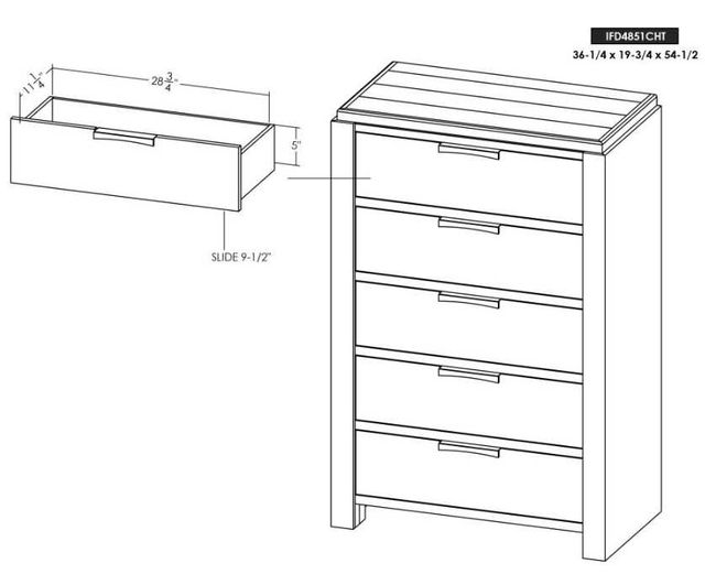 International Furniture Direct Raramuri Black Chest-3