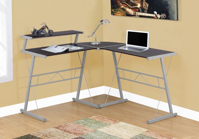 Monarch Specialties Inc. Expresso L Shaped Computer Desk-3