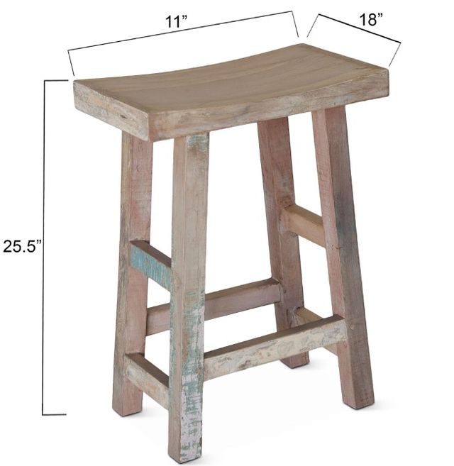 Home Trends & Design Ibiza Vintage Teal Counter Chair-3