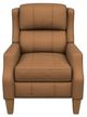 Best® Home Furnishings Customizable Pauley I Leather Manual High Leg Recliner with Honey Birch Legs-1