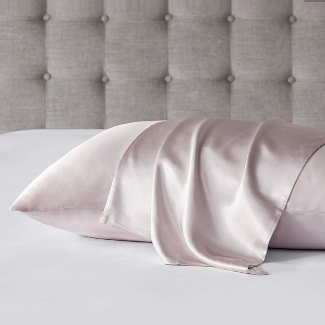 Olliix by Madison Park Silk 100% Mulberry Single Pink King Pillow Case-1