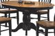 Winners Only® Quails Run Almond Top Round Pedestal Dining Table with Ebony Base-0