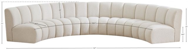 Meridian Furniture Infinity 5-Piece Cream Modular Sectional-2