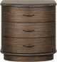 Four Hands Tovae Honed Coffee Marble/Stained Saddle Brown Sungkai Nightstand-3