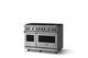 Viking® 5 Series 48" Stainless Steel Pro Style Gas (NG) Range with Polished Chrome Trim-2