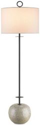 Currey & Company Atlas Off-White/Polished Concrete Console Lamp-0
