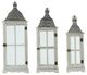 A & B Home 3-Piece Gray/White Window Scape Lantern Set-1