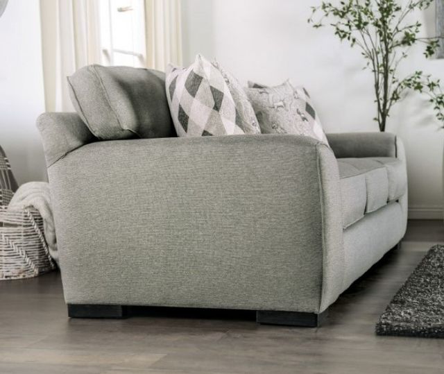 Furniture of America® Newry Gray Sofa-2