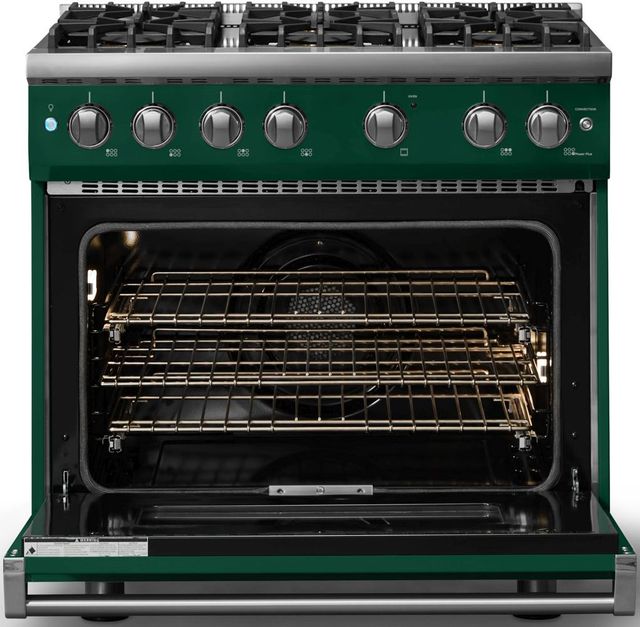 Viking® 5 Series 36" Ivy Pro Style Gas (LP) Range with Polished Chrome Trim-1