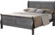 American Wholesale Furniture Louis Philippe 3-Piece Gray Queen Bedroom Set-1