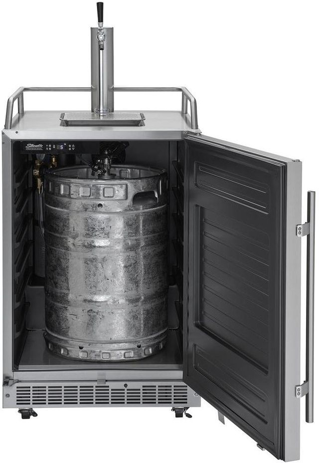 Silhouette® 6.51 Cu. Ft. Stainless Steel Outdoor Built In Keg Cooler-3