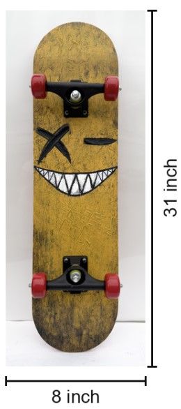 Classy Living Playful Skateboard Smile Wink Design Decko-Board Wall Art-2