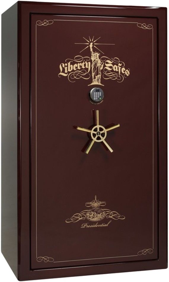 Liberty Safe Presidential Modular Burgundy Gloss 50 Electronic Gun Safe-0