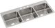 Elkay Lustertone® Classic Lustrous Satin 54" x 22" x 10-1/8" 3-Hole Triple Bowl Drop-In Sink-0