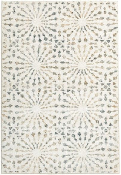 Orian Riverstone Spoole White 5'x8' Area Rug-0