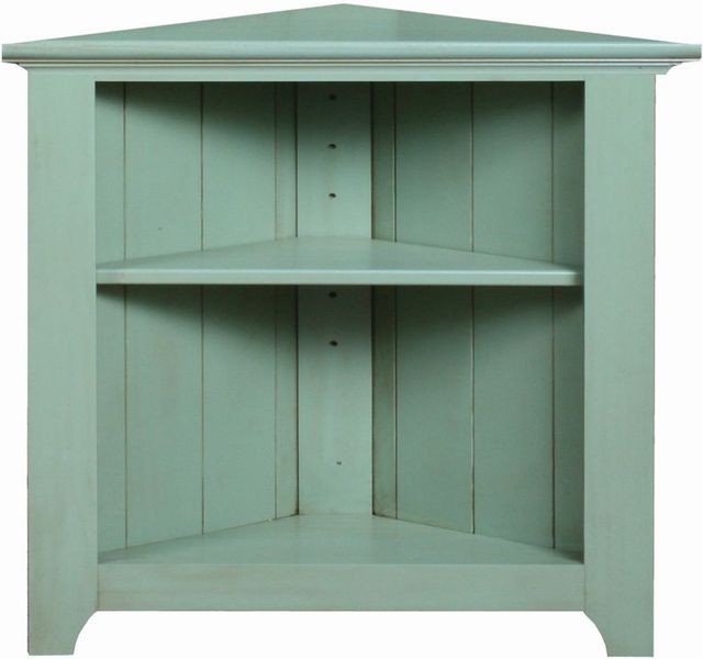 Archbold Furniture Customizable Pantries and Cabinets Pine Corner Shelf-0