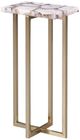 Century® Grand Tour Furniture Jasmine White Accent Table with Brushed Brass Base-0
