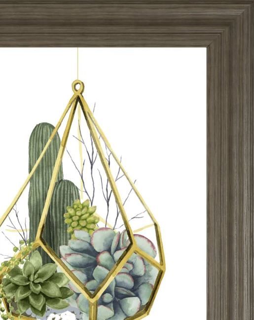 Classy Art Gold/Green Wild Terrarium IV by Grace Popp Wall Art-1