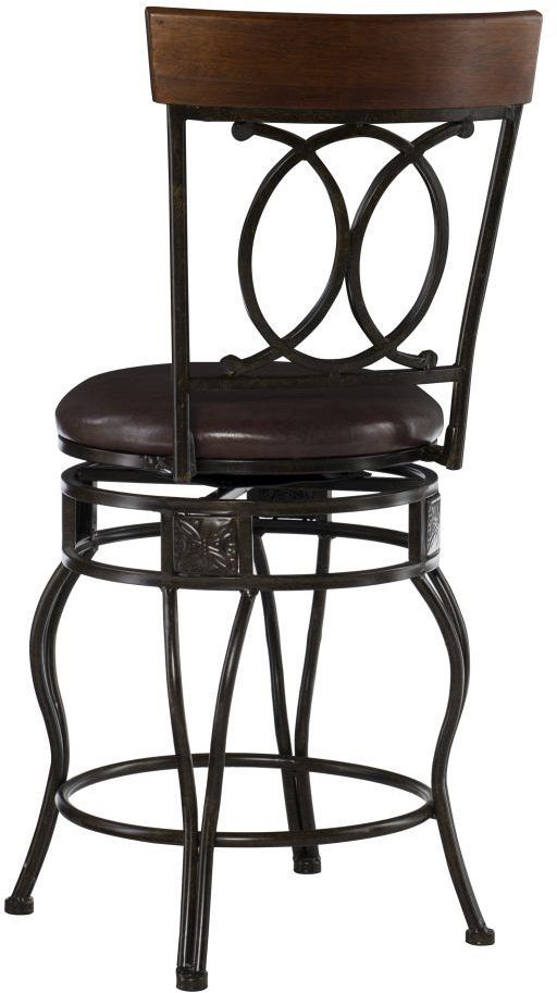 Linon O & X Chocolate Counter Stool-0