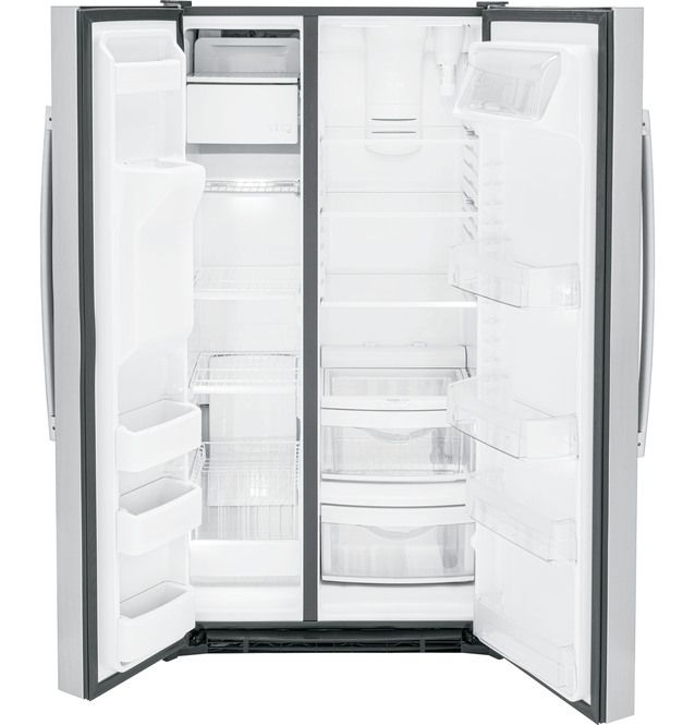 GE® 36 in. 25.3 Cu. Ft. Fingerprint Resistant Stainless Steel Side by Side Refrigerator-3