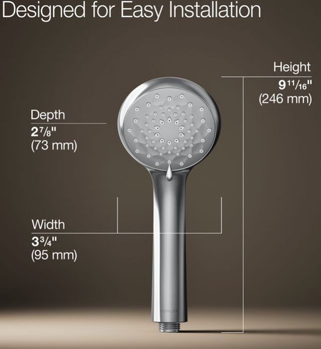 KOHLER® Awaken® B90 Polished Chrome 1.75 GPM 3-Function Handshower-3
