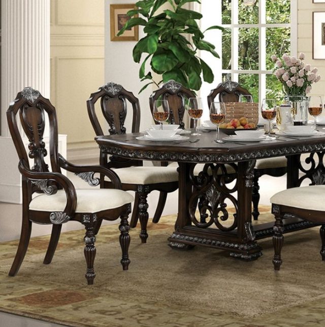 Furniture of America® Promenade Dark Brown Dining Table-1