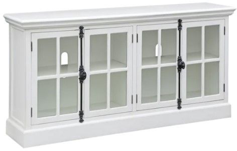 Crestview Collection Coventry White Oak Media Console