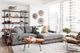 Moe's Home Collection Plunge 2-Piece Charcoal L-Shaped Sectional and Reversible Chaise-4
