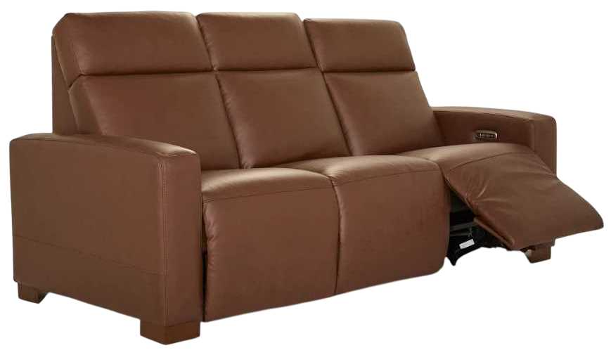 leonoah La-Z-Boy® Acadia Chestnut Leather Power Reclining Sofa with