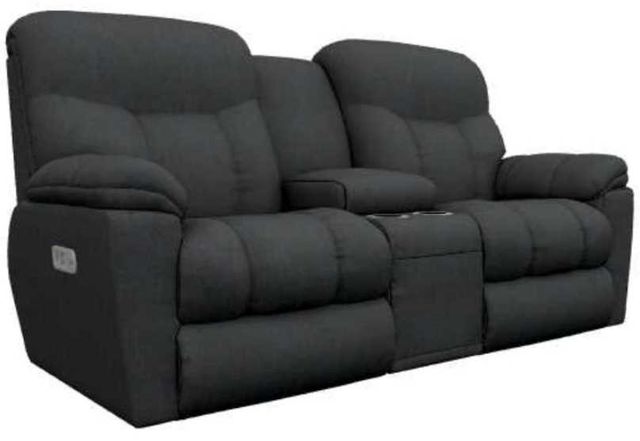 La-Z-Boy® Morrison Indigo Power Reclining Loveseat with Console, Headrest, and Lumbar-0