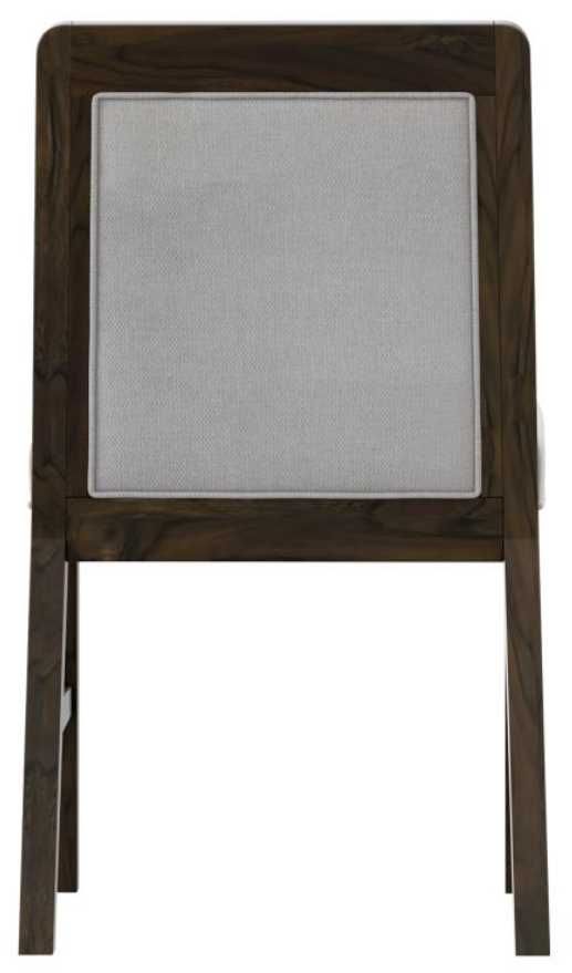 International Furniture Direct Dark Mezquite Dark Amber/Gray Upholstered Dining Side Chair-4