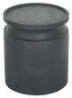 A & B Home Black Wooden Cylinder Side Table-1