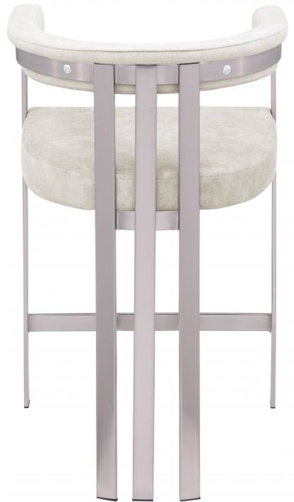 Meridian Furniture Marcello Stone/Brushed Chrome Counter Stool-3