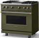 Viking® 5 Series 36" Martini Pro Style Gas (LP) Range with Brushed Brass Trim-2