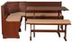 Linon Chelsea 4-Piece Beige/Walnut Nook Set with Cushion-3