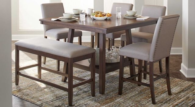 American Wholesale Furniture Seneca Brown Upholstered Counter Stool-3