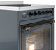 Ilve® Nostalgie II Noblesse 30'' Blue Gray Pro Style Induction Range with Burnished Trim-4
