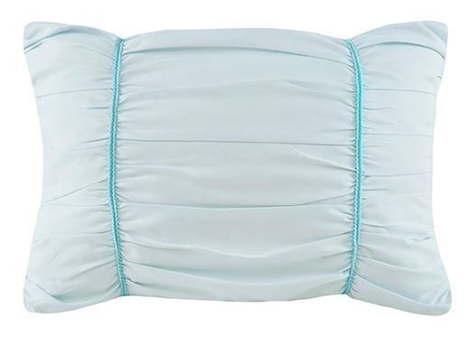 Olliix by Intelligent Design Mae Pink/Blue Full/Queen Floral Printed Ruched Comforter Set-3