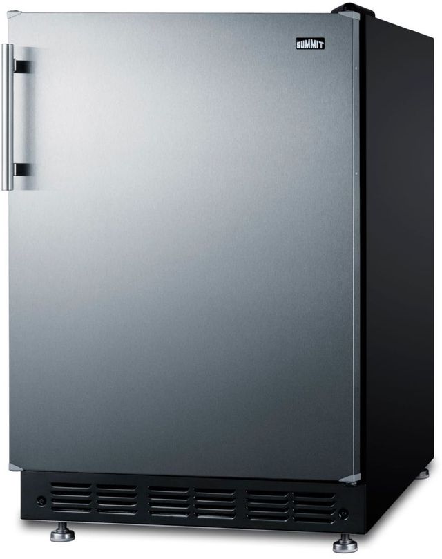 Summit® 24" 5 Cu. Ft. Stainless Steel Under The Counter European Refrigerator -3