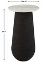 Uttermost® Total Eclipse White Accent Table with Matte Black Base-2