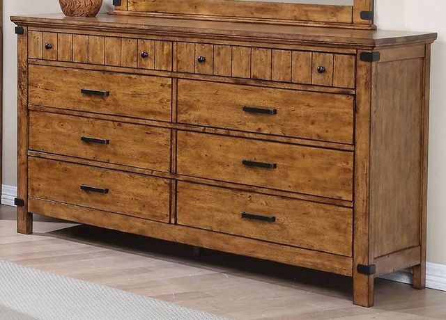 Coaster® Brenner 5-Piece Rustic Honey Queen Storage Panel Bedroom Set-3