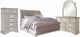 Liberty Furniture Magnolia Manor 4-Piece Antique White/Gray Califonia King Sleigh Bedroom Set-0
