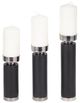 Sagebrook Home Elliot 3-Piece Black Candle Holder Set-4