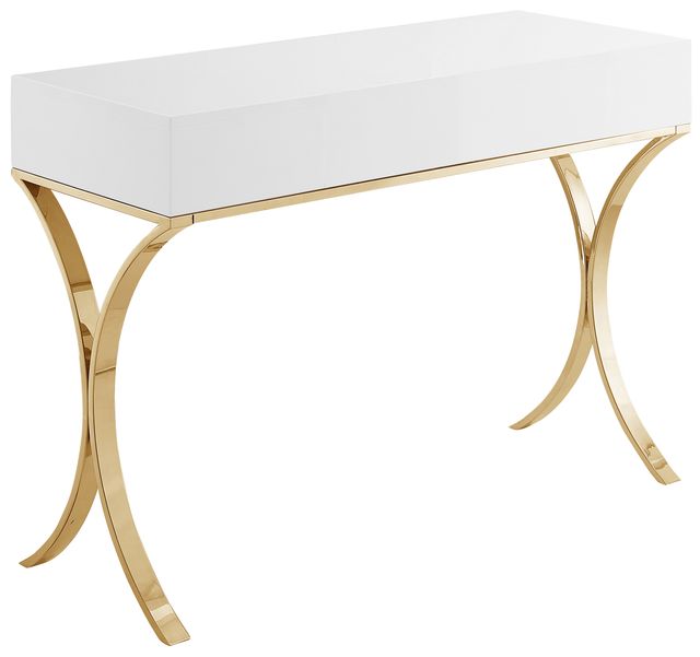 Meridian Furniture Monroe White/Yellow Vanity-1