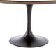 Four Hands Powell English Brown Oak Dining Table with Dark Rustic Base-2