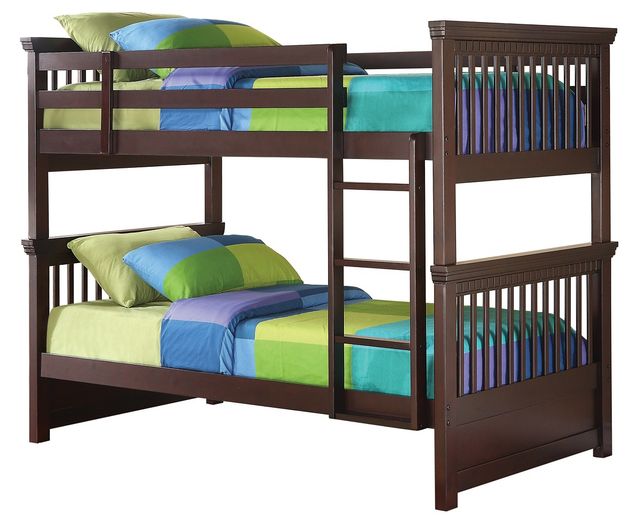 Coaster® Miles Cappuccino Youth Twin/Twin Bunk Bed-0