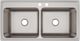 Elkay Lustertone® Classic Lustrous Satin 43" x 22" x 12-1/8" MR2-Hole Equal Double Bowl Drop-In Sink-1