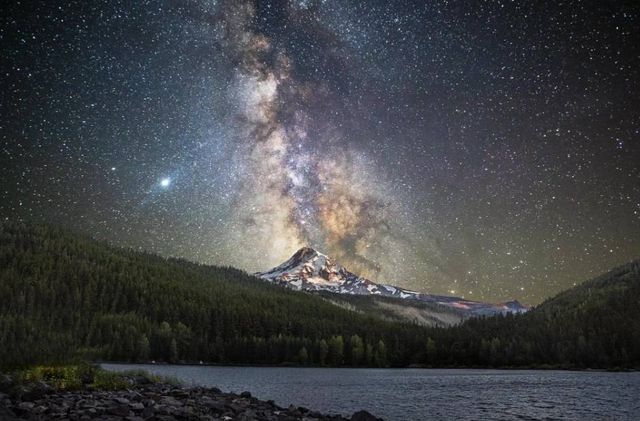 Classy Art Starry Mountain Wall Art-0
