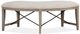 Magnussen Home® Paxton Place Dovetail Grey Curved Upholstered Bench-2