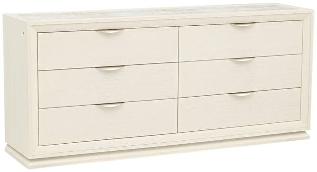 Michael Amini® Portrait Alabaster White Dresser with LED Lights-0